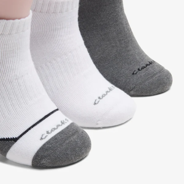 Clarks 3 Pack Athletic No Show Sock< Socks | Accessories